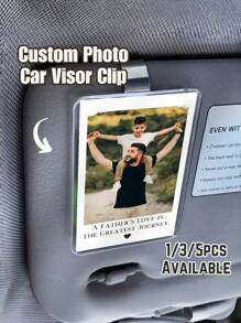 Personalized Car Sun Visor Photo Clip – Custom Photo And Text For Father's Day, Birthday, And Car Decor Gifts For Dad,Gift For Dad From Son Or Daughter Keepsake, Portrait Car Visor Clip, Wedding Gifts, Wedding Accessories,Dad Gifts Custom Photo Car Visor Clip Personalized Father's Day Gift For Him Unique Gift For Dad From Son Or Daughter Sentimental Keepsake