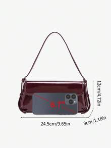 MIYIN 简约人造漆皮包，时尚单肩包，女士奢华手提包和通勤钱包，勃艮第包和新年理想礼物，时尚勃艮第包适合少女、女大学生、新秀和白领工作者，非常适合办公室、大学、工作、商务、通勤