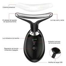 Masajeador Reductor De Papada Cuello Antiarrugas - Negro - Ver 6