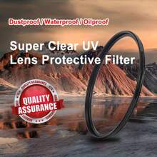 CUELY Camera UV Filters 49/52/55/58/62/67/72/77/82mm, Mirrorless & DSLR Camera Lens Protection Filters, Suitable For Canon, Nikon, Fujifilm, Sigma And More