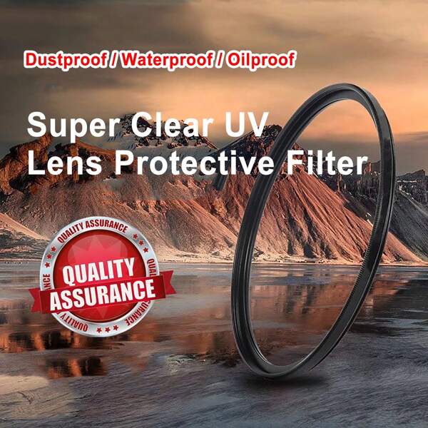 Filtros UV para câmeras CUELY 49/52/55/58/62/67/72/77/82 mm, filtros de proteção para lentes de câmeras DSLR e sem espelho, adequados para Canon, Nikon, Fujifilm, Sigma e muito mais