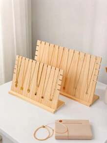 Grand présentoir en bois pour bijoux, support organisateur de colliers et pendentifs pour comptoir ou vitrine