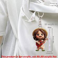 1 Creative Jesus Image Holding Heart And Lamb, Fashionable Beach Style Religious 2D Flat Acrylic Home Decoration Essential, Car Rearview Mirror Ornaments, Bedroom, Living Room Home Interior Wall Decoration, Holiday Party Decoration, School Bag Back Ornaments And Suitcase Pendants, Perfect Gift For Family And Friends School Decor School Surprise Dormitory Decor Back To School Room Decor School Supplies - Jesus-pendant-d-shaped Keychain - View 7