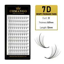 CoMango 120Fans D 卷 7D 纤细预制扇形睫毛延长 0.07MM 尖头底座预制混合扇形睫毛仿貂皮纤细尖刺扇形批发睫毛簇、睫毛簇、单根睫毛、睫毛、假睫毛 - D - 查看 10
