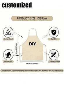 1 件防水布围裙，趣味烹饪厨房围裙，厨师围裙，周年纪念日的理想礼物，送给女性、厨师、妈妈、爸爸、丈夫、女朋友、男朋友、婚礼的独特礼物，送给他/她