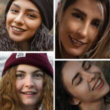 4 pezzi di Set monouso per piercing al naso con gemme incorporate - Operazione semplice e pratica per kit piercing al naso