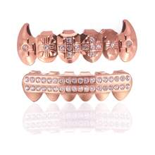 Women's Fashion Grillz - Multicolored Crystal Teeth Jewelry | Hip-Hop Party Grillz For Concerts, Halloween & Nightlife Photo Prop - Kim cương đen Gun Black - Xem 4