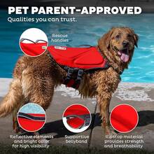Outward Hound Granby Splash Dog Life Jacket, High-Buoyancy Dog Life Vest For Swimming, Boating, And Water Safety, Large, Orange - Đỏ - Xem 5
