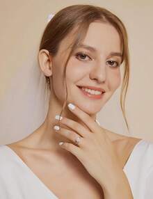 EAMTI 1.5CT 925 Sterling Silver Engagement Rings Round Cut Solitaire Cubic Zirconia CZ Wedding Promise Rings Her Wedding Bands Women Size 3-11 - 玫瑰金 - 查看 5