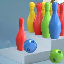Set di 12 pezzi (10 birilli + 2 palline) di giocattoli da bowling, set da gioco di bowling interattivo mini per interni ed esterni, set di giocattoli da bowling divertenti per la famiglia