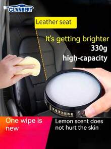 GLANBERT 1PC Car Leather Seat Maintenance and Care Oil Multifunctional Maintenance Cream Interior Polishing Stain Removal Refurbished Leather Sofa Cleaning - Black - View 2