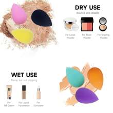 Juego de 5 piezas/10 piezas de esponjas mini coloridas para maquillaje, esponjas para maquillaje no absorbentes para uso seco y húmedo, de colores y formas aleatorias, compañeras para corrector y fijación de maquillaje, regalo de Navidad/regalo de amigo