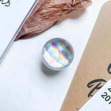 1pc Air Cushion Crystal Ball Mobile Phone Stand, Korean Colorful Laser Decor, Retractable Tabletop Air Cushion Holder, Minimalistic, Finger Ring Phone Holder Compatible With IPhone, Android Phone, Gift For Birthday, Family, Friends Phone Ring Holder Phone Grip - Multicolor - View 9