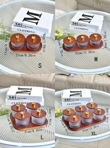 1 Set Bandeja de madera para aperitivos, para uso en fiestas y reuniones
