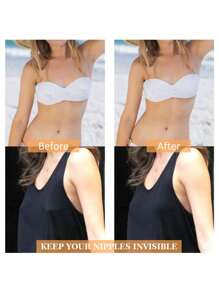 Premium 2-Pack Reusable Silicone Nipple Covers | Ultra-Comfortable Adhesive Pasties For Women, Offering A Smooth & Seamless Look Under Thin Fabrics | Ideal For Backless Dresses, Strapless Tops, Swimwear, Gym Wear, And Daily Use, Enhancing Natural Silhouette With Discreet Confidence.