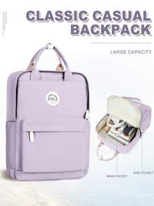 Mochila Escolar Infantil, Mochila de Computador de Lazer Adequada para Notebook de 14 Polegadas/Tablet de 12,9 Polegadas, Mochila Escolar de 20L Simplicidade para Adolescentes, Mochilas para Laptop Leves com Compartimento para Laptop, Mochila de Mão com Vários Bolsos, Múltiplas Cores Disponíveis, Bolsa de 10*5*15 Polegadas