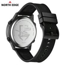 NORTH EDGE 1 Stück Herren Multifunktions Sportuhr - Gehäuse aus Legierung, Alarm, Schrittzähler, Timer, Kalorienanzeige, Kompass, Metronom, wasserdicht