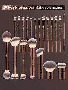 MAANGE 7 pezzi/13 pezzi/20 pezzi Set di pennelli trucco professionali in alluminio con custodia porta cosmetici. Include: pennello per fondotinta, pennello per fard, pennello per cipria libera, pennello per ombretto, pennello per illuminante, pennello per ombra del naso, pennello per contouring, pennello per sopracciglia, pennello per labbra, pennello per ciglie. Set di pennelli trucco da viaggio, set di pennelli, kit di pennelli trucco, set di pennelli make up, set di make up completo, set di pennelli trucco, kit di trucco completo, set di pennelli, set di pennelli trucco, set regalo di trucco, set