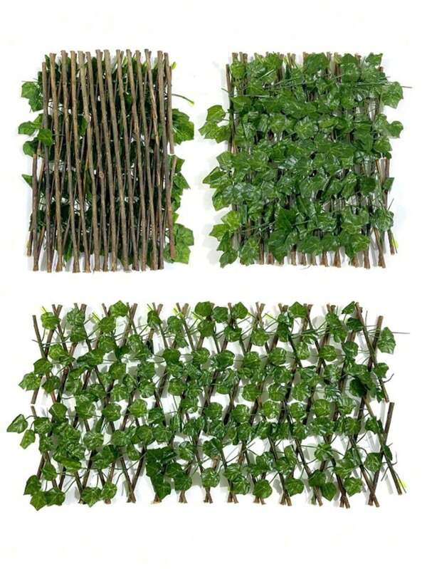 1 peça 35*190 cm Pilha decorativa retrátil de madeira para jardim, pilha para cerca artificial, ideal para decoração residencial, decoração de parede, paisagem externa moderna, pilha para jardim, decoração de mesa, centros de mesa, flores artificiais, flores de plástico