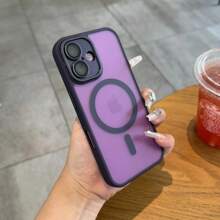 Funda protectora mate y transparente con armadura magnética a prueba de golpes para 16E, 16, 15, 14, 13, 12 Mini, 11 Pro Max Plus, compatible con MagSafe y protección de cámara