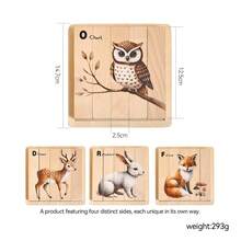 Wooden Multi-Animal Puzzle For Kids - Children's Educational Toy, 3D Jigsaw Puzzle That Can Transform Into Various Animals, Develops Cognitive Skills, Birthday/Holiday Gift - Multicolor - View 8