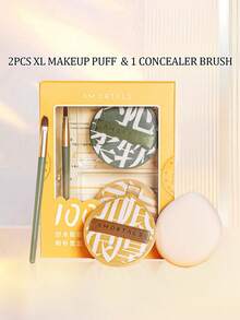 Amortals 100 件装化妆海绵粉扑和遮瑕刷套装,包含 2 个化妆海绵和 1 个遮瑕刷,质地柔软如棉花糖,适用于粉底、散粉、腮红、眼影、遮瑕膏等,是初学者、化妆师的理想之选,也是送礼佳品,适合约会、婚礼、圣诞节、冬季、万圣节、感恩节、毕业典礼、生日、节日、Y2K 危机、海滩、旅行、露营、户外活动等场合。价格实惠,是圣诞礼物、化妆工具、平价好物、女士礼物、圣诞礼物、赠品、旅行必备品等。 - 黃色 - 查看 3