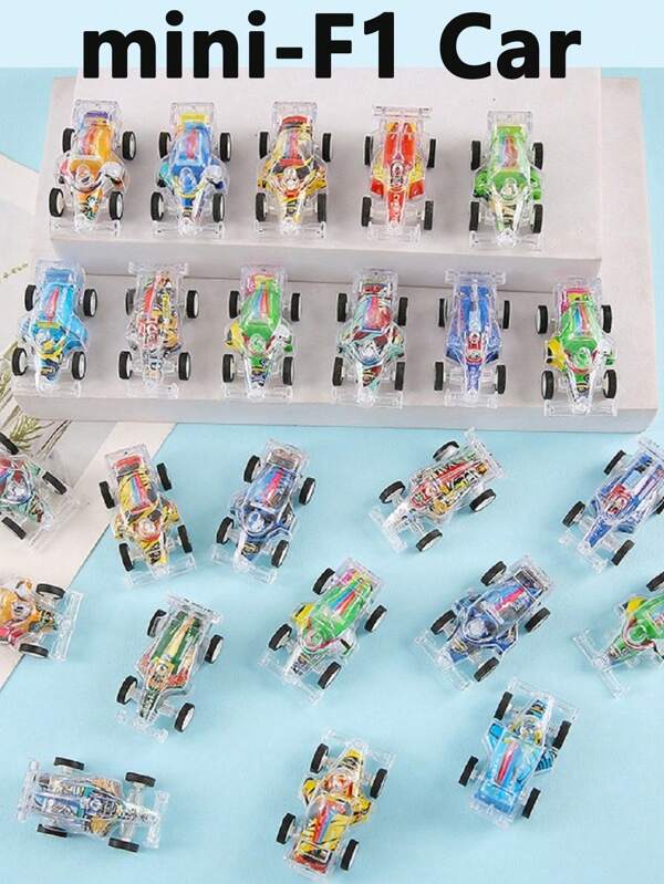 5/10/20/30/50pcs Random Mini Pull Back F1 Racing Car Toy Set, Colorful Party Favor Toy, Suitable For School Holiday Entertainment And Educational Science, School Supplies Toy F1 Car, Boys Party Favor, Kids Game, Outdoor Toy, Children Birthday, Children Toys > Children Interactive Game, Boy Toy, Party Gift