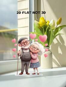 Growing Old Together, Sweet Love, Acrylic Desktop Ornaments, Family Gatherings, Holiday Decorations, Gifts,Outdoor Decor,Home Decor Living Room,Birthday,Desk Accessories,Classroom Decor,Halloween - Multicolor - View 11