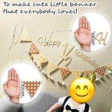 4pcs Non-Woven Fabric Happy 1/2 Birthday Decorations, Adhesive Backed, Minimalist Khaki Series, Pre-Strung, No DIY Required, Happy Birthday Garland Wreath Party Favors - Half Way to One - View 6