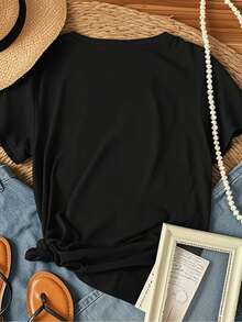 Women T-Shirts - 黑色 - 查看 3