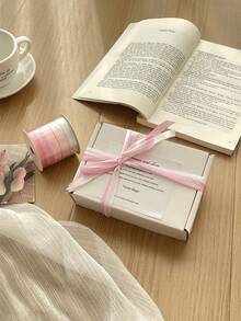 5 Rolls Multicolor Polyester Ribbon, Gift Wrapping, Floral DIY, Craft Decorative Satin Ribbon, High-End Tulle Ribbon For Flower Bouquet, Birthday Gift Packaging - Multicolor - View 6