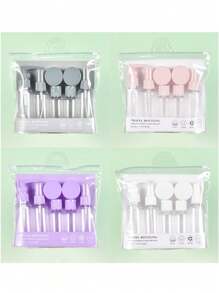 1 pièce/7 pièces Bouteilles de voyage, Ensemble de bouteilles rechargeables avec sac de toilette, conteneur de liquide vide, bouteille de distribution de liquide étanche, sac cosmétique de transport, pot de crème, accessoires de voyage, kit de bouteilles de voyage, Ensemble de contenants de toilette portables étanches, Contenants cosmétiques de taille cabine en PP transparent pour lotion, shampoing, crème, savon avec sac portable, Kit de bouteilles de voyage avec Escarpins