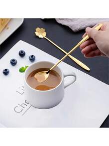 Charming 4-Pack Flower Spoons – Stainless Steel Creative Coffee Teaspoons & Mixing Spoons For Beverages, Cakes & Desserts – Food Contact Safe & Dishwasher Safe For Daily Use – Versatile For Kitchen, Baking, School Supplies, Back To School, Mother's Day Gifts & Mini Spoon Collections, Beautiful & Functional