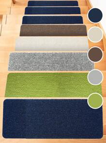 8 PIEZAS Pisadas antideslizantes para escaleras - Alfombras adhesivas de doble cara para escalones de madera/concreto, interior/exterior, almohadillas de seguridad con reducción de ruido (instalación sin taladro)