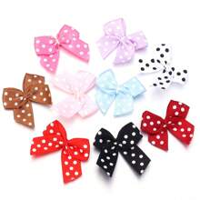 30pcs/Pack Mini Oil Drop Dot Bows, 2.5cm, DIY Accessories For Lingerie, Socks, Manicure, Hair Ornaments, Jewelry Decorations