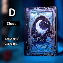 1 件,128 张/256 页,星月女孩魔法精装,复古欧洲魔法书,封面压花笔记本,彩色内页,带 3D 卡片的手册,旅行日记,创意写作,完美的礼物 - A5 - 查看 12