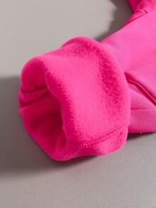 Tween Girl Letter Graphic Print Crew Neck Sweatshirt And Sweatpants Set - White - View 8