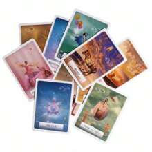 Unisex Neo-Minimalist Archetype Navigation System - Celestial Allegory Cards With Violet Stellar Semiotics For Executive Epiphany Retreats