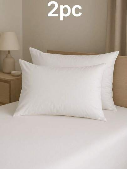 1pc Hotel Home Bed Pillows, Luxe Quality, Made Premium Zachte Feather Alternative Filling, Com Tafel High Elasticity Bedroom, Guest Room, Dorm Room (45 66cm 1/ Set)