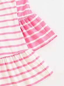 Sleeveless Sweetly Striped Collared Dress, Summer