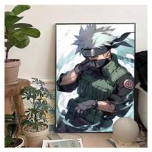 bandai 1 Stück gerahmtes japanisches klassisches, populäres, temperamentvolles Fantasy Anime Cover Art Poster, retro Malerei Cartoon Leinwand Hochauflösender Druck Wandkunst, moderne minimalistische Wohnzimmer Schlafzimmer Studenten-Wohnheim Bar Café Spielhallen Raum Wanddekoration Heimdekoration ästhetische Kunstbilder