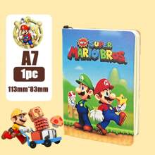 SuperMario 1 Set mit 3 Mini-Taschennotizbüchern aus Kunstleder mit 2 dazu passenden Kugelschreibern - tragbare Mini-Notizbücher mit je 100 Blatt, 100 Seiten, Lesezeichen, verschiedene Stile, kreative Mehrfarbstifte - geeignet für Reisen, Büro, Schule, Buchhaltung, Mini-Taschennotizbücher und zum Mitschreiben, Partygaben, Schulmaterial, Schulanfang