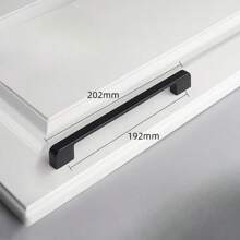 Aluminum Alloy Matt Black Handle Cabinet Door Handles And Pulls Cupboard Wardrobe Kitchen Drawer Knobs