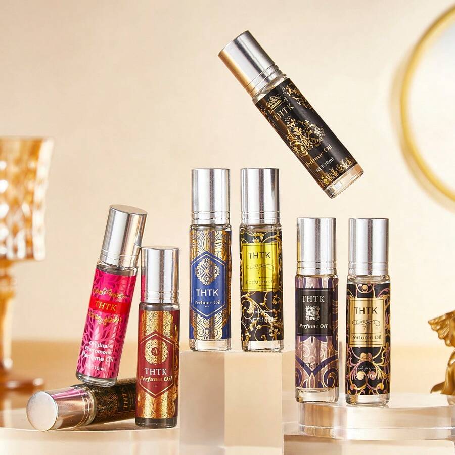 Ulei esențial de aromaterapie cu farmec masculin și feminin din Orientul Mijlociu, 10 ml - parfum de lungă durată, condiment floral feminin proaspăt și natural, potrivit pentru: întâlniri, locul de muncă, petreceri și călătorii, utilizare zilnică, sporește încrederea și arată eleganță [Fără alcool]