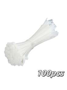 100pcs Cable Zip Ties, Heavy Duty Nylon Tie Wraps For Indoor And Outdoor Use, Self-Locking Black Wire Ties For Cable Management