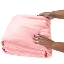 Kit 2 Plain Blankets For Couples In Microfiber 1.80 X 2.00 - Beauty & Comfort - KIT 2 PINK - View 2
