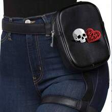 1 Stück modische ungefütterte wasserdichte Frauen Oberschenkeltasche aus PU-Leder mit Reißverschluss, verstellbarem Schultergurt und leichtem Design für Unterwegs - Gürteltasche im Straßen-Stil, vielseitig für Wandern, Motorradfahren, Fitness | Sicherer Reißverschluss - Verschiedenfarbig - Übersicht 13