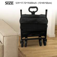 300LB Collapsible Wagon Cart With Foldable Tail Drag & Fixed Handle Clip Outdoor