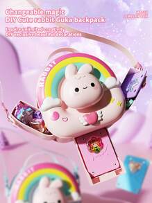 Hasbro Sac à dos Guka Magic Bunny DIY pour enfants – Sac élégant et interchangeable pour jeux d'enfants, école, voyages, récréation et cadeau d'anniversaire