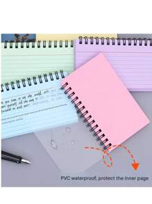 1pc Simple Wired Spiral Notebook, Color Pages, Tearable Binding, Office Supplies Diary Stationery Notebook Back To School Color Coil Book Student Notebook Highly Attractive Fresh And Simple A6 Notepad Record Diary